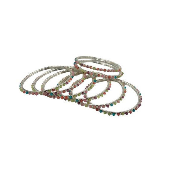 12849 BIN MULTI CLR BNG SET OF 8  7x7x2cm