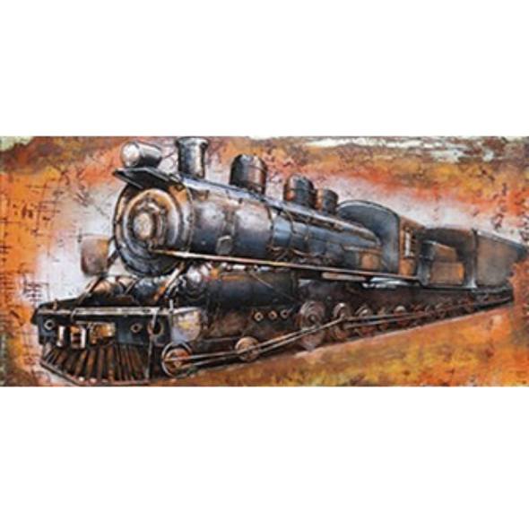 5717 0864 STEAM TRAIN WITH MAP 70x140cm