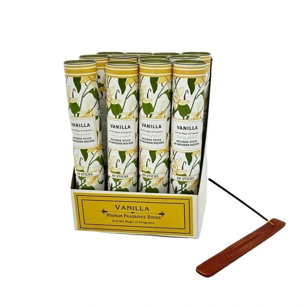 7474P VANILLA 30 INCENSE & HOLDER 12-PACK 26x5x5cm