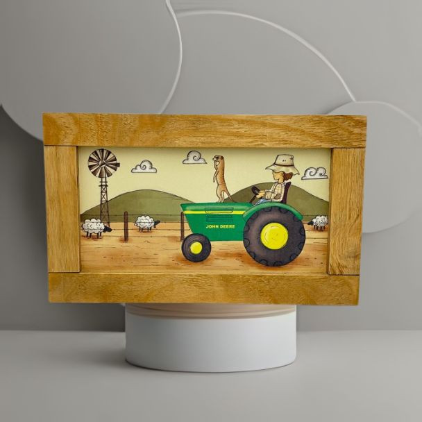 8743 5 20X40CM JOHN DEERE TRACTOR 50x31x2cm