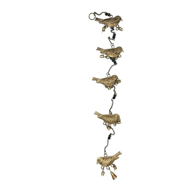 9181 RJ 5 BIRD BELL ON LINE WITH BELL 110x10x10cm