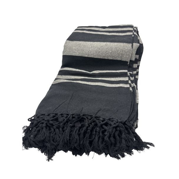 5350 BLACK AND GREY DBL KARALA 220cm x 260cm