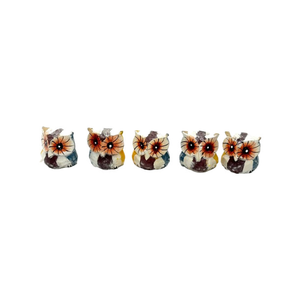7272 KUR 3CM OWL PACK OF 5 - 3x3x3cm