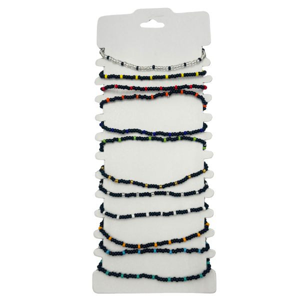 12854 NJM BLACK PLAIN BEAD BNG 23x10x1cm