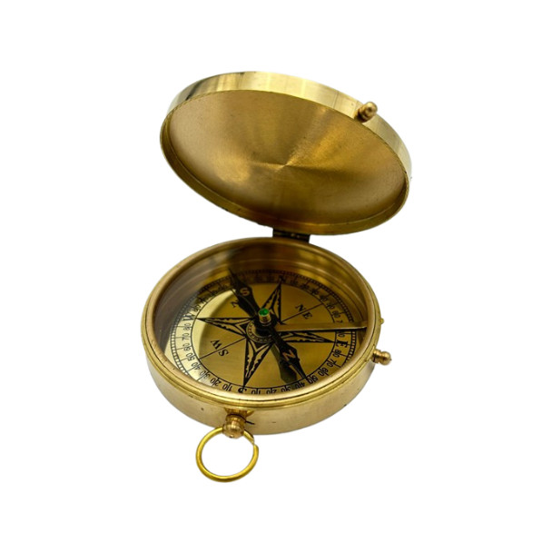 8490 ROBERT FROST 3INCH FLAT COMPASS NI1276 8CM X 8CM X 2CM