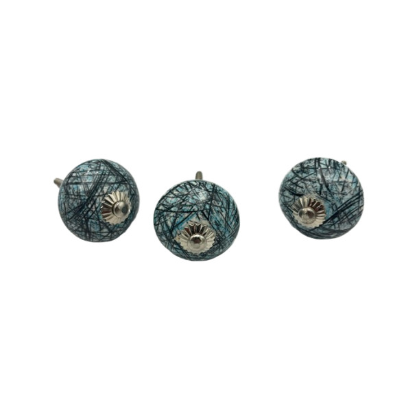5509 SCRIBBLE GREEN BLACK STD DOORKNOB 7x4x4cm