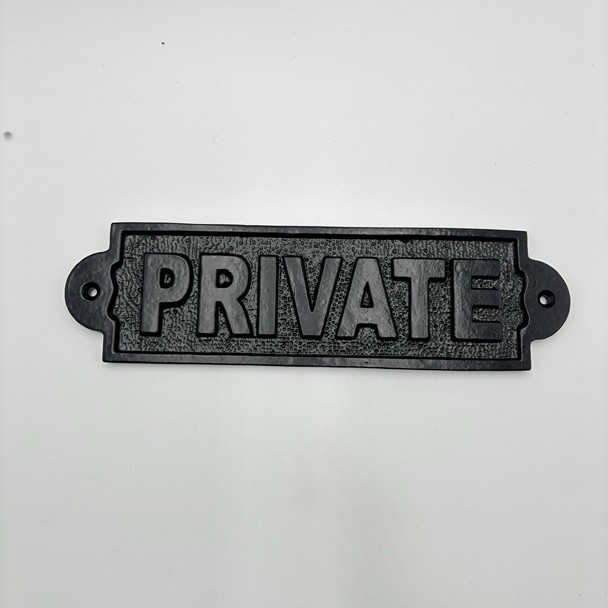 11430 PRIVATE METAL PLAQUE K?ÿAS-3057 22x6x1cm