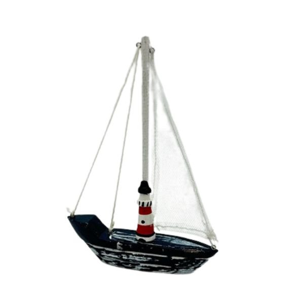 11885 CC BLACK AND WHITE WASH BOAT WITH NET     19x14x2cm