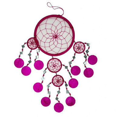 3541 16CM ROUND SHELL DREAMCATCHER MULTI - The Ugly Duckling