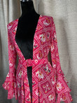 Meet our most fun and vibrant design- a multi-purpose Kimono, just in time for fall and all the festivities. A perfect layering piece whether at beach, brunch or get together. Our Kimonos are light weight, vibrant, and versatile. Featuring bell sleeves. Comes with a detachable belt. Length 50". Can be hemmed if needed.