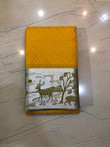 A modern Kancipuram saree with thread weaving in the body, animal design in the border. Comes with a contrast grey border. Comes with a stitched designer blouse. A modern Kancipuram saree with thread weaving in the body, animal design in the border. Comes with a contrast grey border. Comes with a stitched designer blouse.