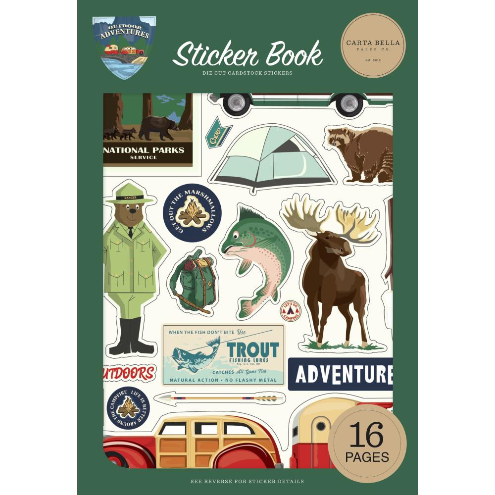 Carta Bella Sticker Book - Outdoor Adventures - CarefullyCrafted