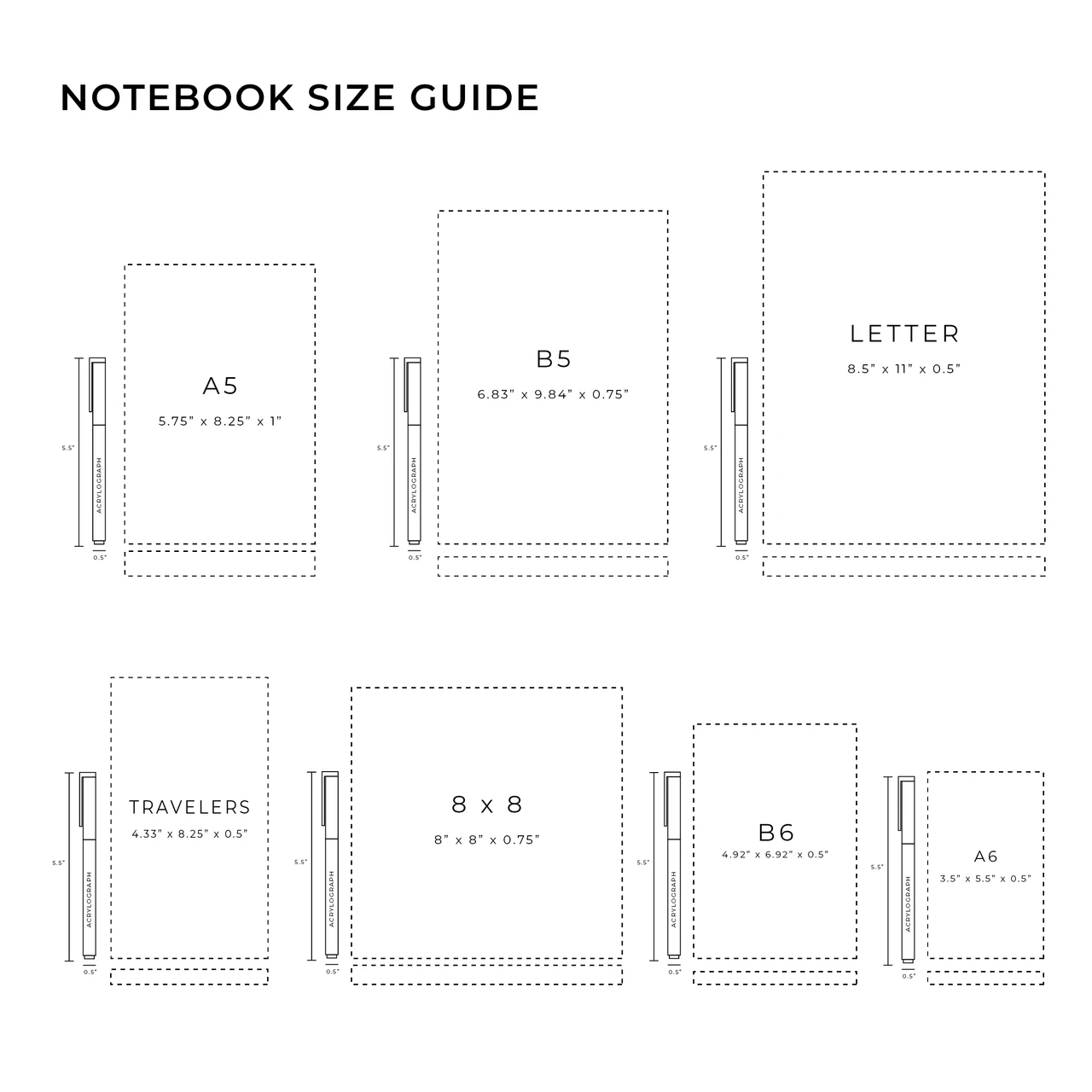 Archer & Olive - B5 Dot Grid Notebook - Mountains - CarefullyCrafted