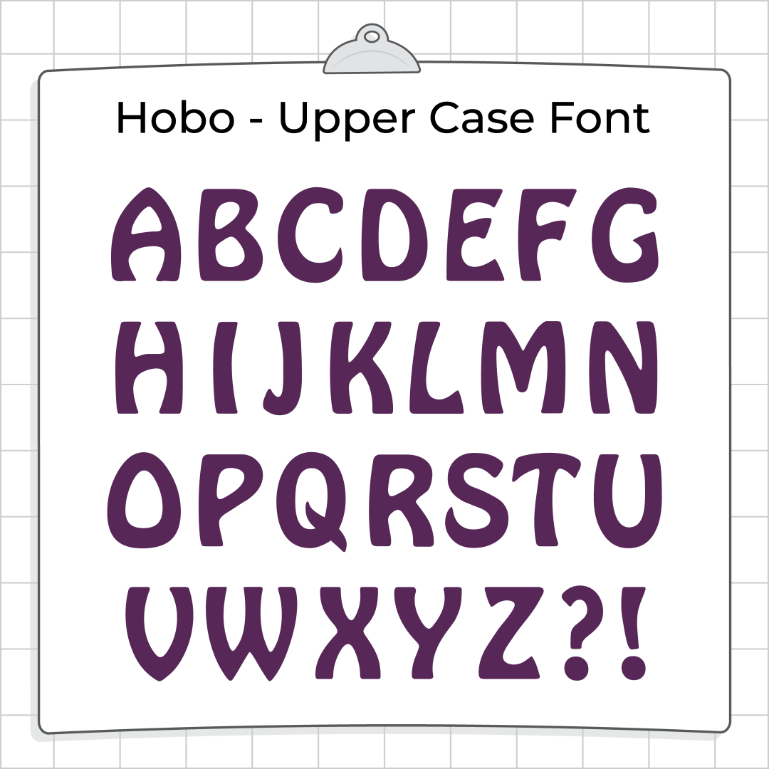Oops a Daisy - Hobo Font – A5 Stencil – Upper Case Alphabet ...