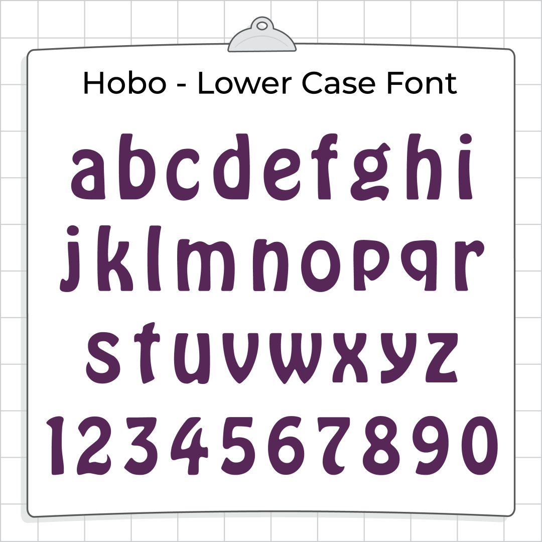 Oops a Daisy - Hobo Font – A5 Stencil – Lower Case Alphabet ...