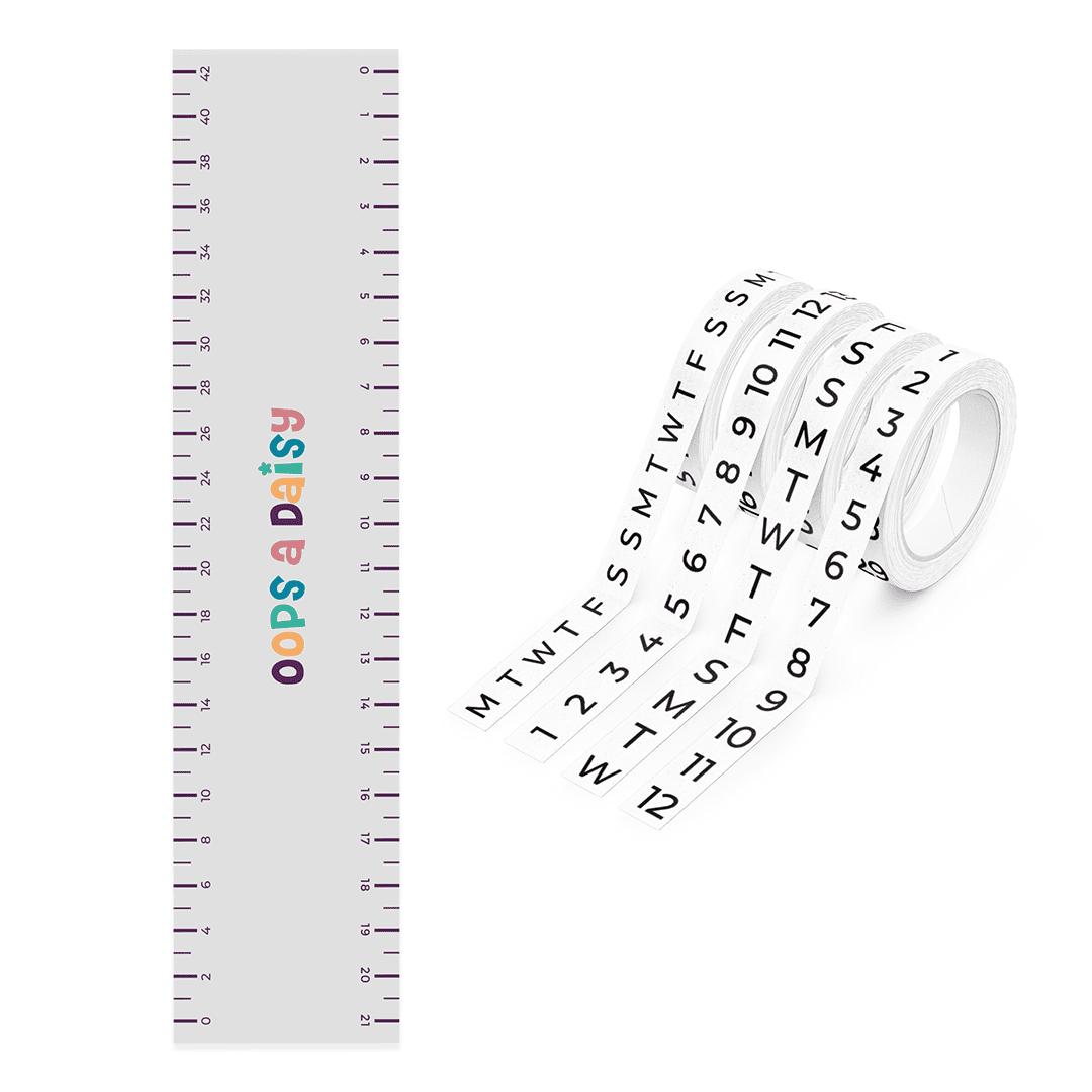 Oops a Daisy - SMART Washi Tape Bundle – PLUS Bonus Journal Grid Ruler ...