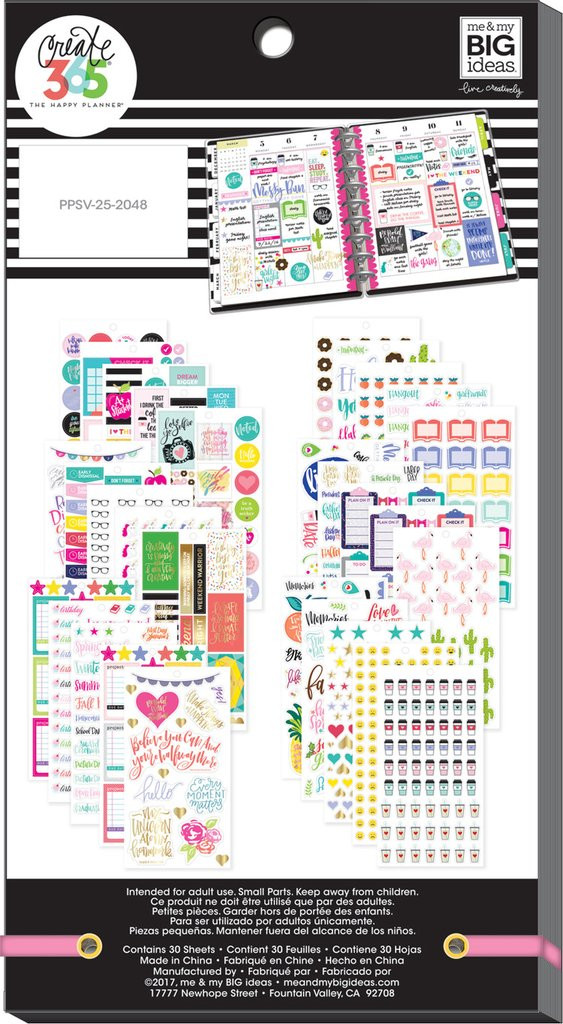 Me and My Big Ideas - The Happy Planner - Value Pack Stickers - Sweet ...