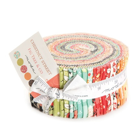 Moda Fabric Precuts Jelly Roll - Chestnut Street by Fig Tree and Co