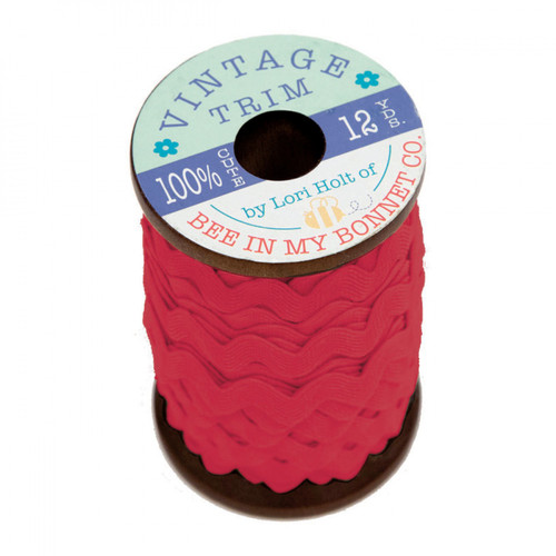 Riley Blake Designs - Lori Holt of Bee in my Bonnet - Large Vintage Trim - Jazzberry Jam - 3/8 inch (8mm) x 12 Yards
