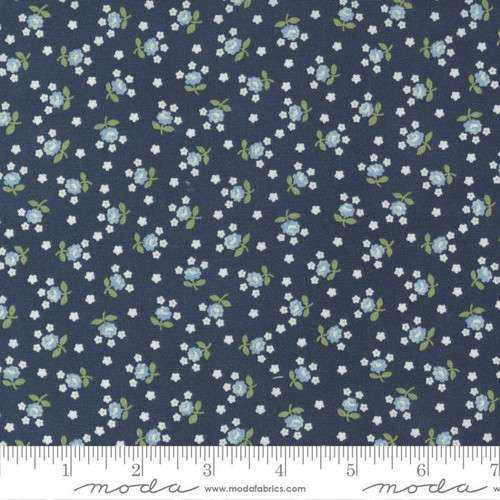 Moda Fabric - Nantucket Summer - Camille Roskelley - Fairground Small Floral - Navy #55266 13