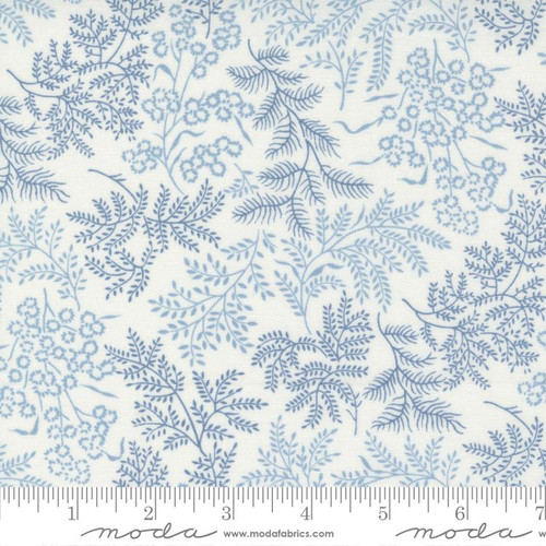 Moda Fabric - Nantucket Summer - Camille Roskelley - Sconset Landscape Nature - Cream and Light Blue #55261 34
