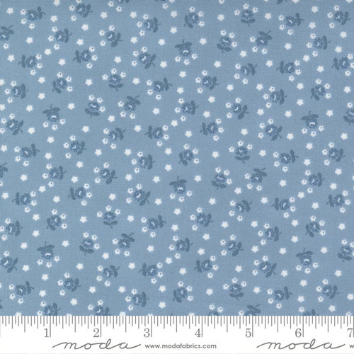 Moda Fabric - Nantucket Summer - Camille Roskelley - Fairground Small Floral - Light Blue #55266 24