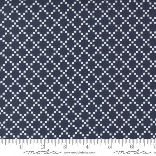 Moda Fabric - Dwell - Camille Roskelley - Nine Patch Checks and Plaids - Navy #55272 12