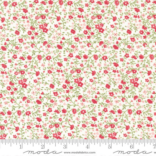 Moda Fabric - Lighthearted - Camille Roskelley - Small Floral - Meadow Cream #55297 11