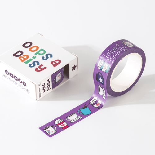 Oops a Daisy - Washi Tape - Take a Break Coffee & Tea Oops a Daisy - Washi Tape - Take a Break Coffee & Tea