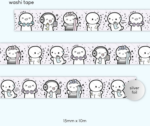TheCoffeeMonsterzCo - Washi Tape - Gym Goer