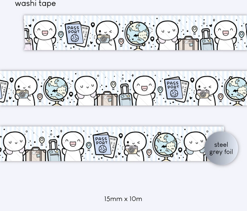 TheCoffeeMonsterzCo - Washi Tape - Travel Time 2.0