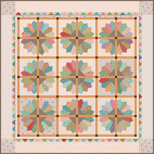 Riley Blake Designs - Gentler Times by Lori Holt of Bee in My Bonnet - Delightful Quilt Boxed Kit