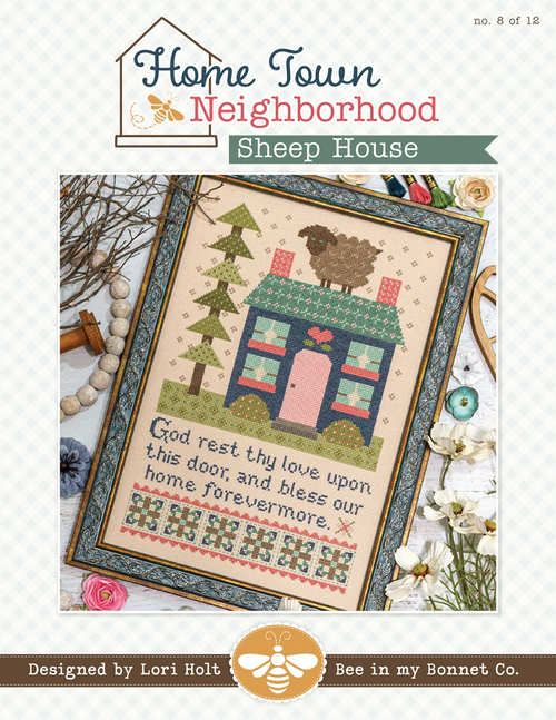 It's Sew Emma - Cross Stitch Pattern - Pattern of the Month 8 - Home Town Neighborhood - Sheep House