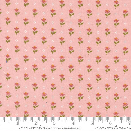 Moda Fabric - Wild Honey - Lella Boutique - Bumbling Posies Small Floral - Carnation #5252 12