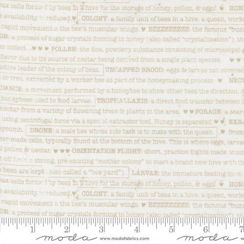 Moda Fabric - Wild Honey - Lella Boutique - Buzz Words Text and Words - Daisy #5254 11