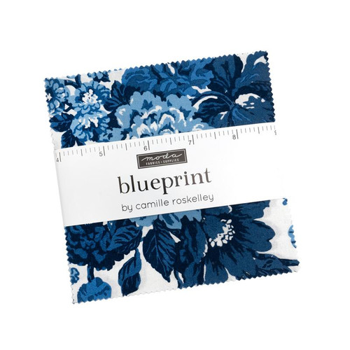 Moda Fabric Precuts Charm Pack - Blueprint by Camille Roskelley