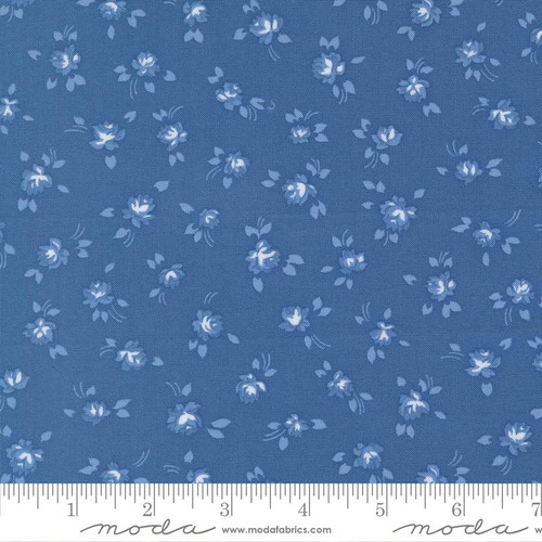 Moda Fabric - Blueprint - Camille Roskelley - Grace Small Floral - Sea #55331 17