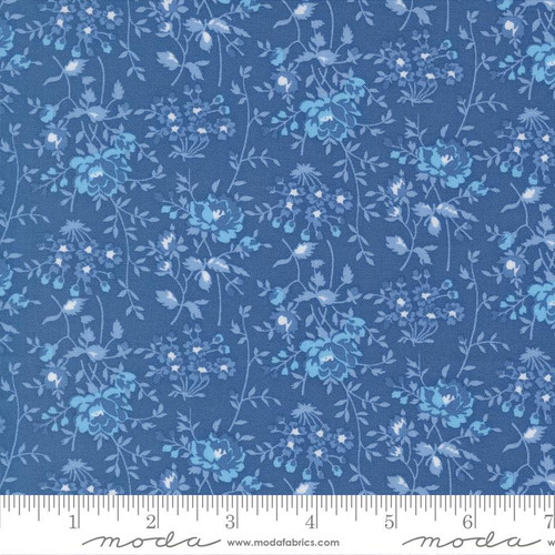 Moda Fabric - Blueprint - Camille Roskelley - Bloomsbury Florals - Sea #55333 17