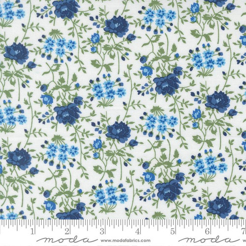 Moda Fabric - Blueprint - Camille Roskelley - Bloomsbury Florals - White Multi #55333 11