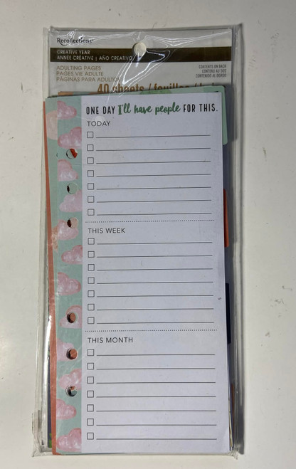 Recollections - Adulting Page Inserts