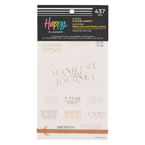 The Happy Planner - Me and My Big Ideas - Classic Value Pack Stickers - Manifest (#437)