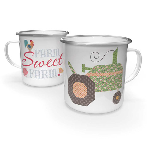 Riley Blake Designs - Lori Holt of Bee in My Bonnet - Farmer's Daughter Enamel Tin Mug 