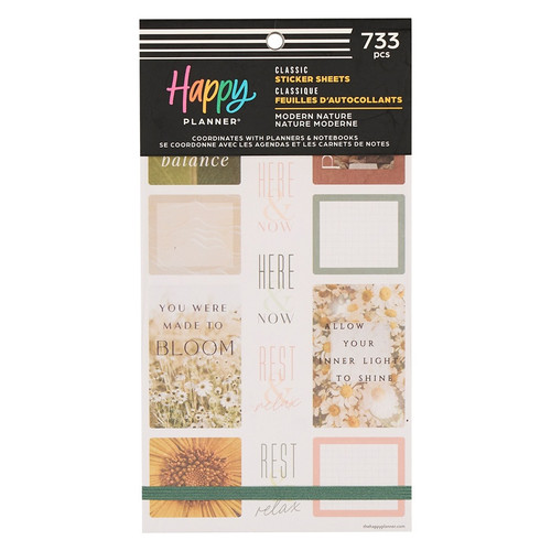 The Happy Planner - Me and My Big Ideas - Classic Value Pack Sticker Book - Modern Nature (#733)