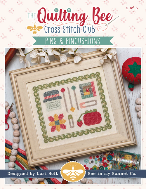 It's Sew Emma - Cross Stitch Pattern - Quilting Bee Cross Stitch Club - Pattern 2 - Pins & Pincushions