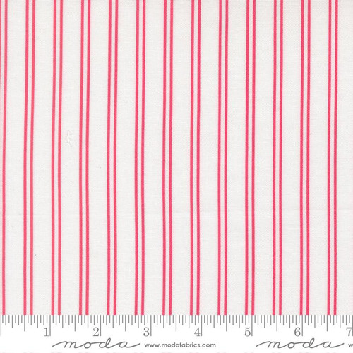 Moda Fabric - A Cat Named Stitch - Camille Roskelley - Stitch Stripe - Cream Rosie #55344 11