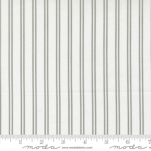 Moda Fabric - A Cat Named Stitch - Camille Roskelley - Stitch Stripe - Cream Grey #55344 25