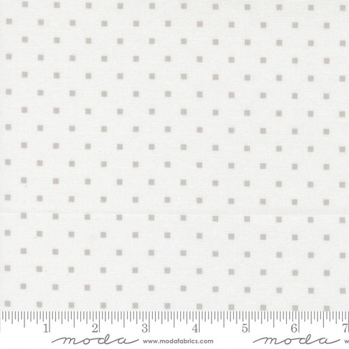 Moda Fabric - A Cat Named Stitch - Camille Roskelley - Cosmo Dot - Cream Grey #55345 25