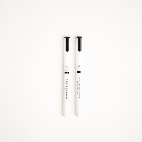 Archer & Olive - Acrylograph Pen 0.7mm Tip - Black - Set of 2