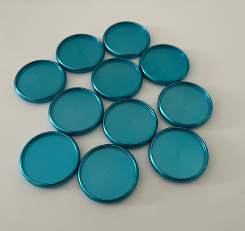 Metal Planner Discs - Medium (33mm) - Set of 11 - Solid Blue