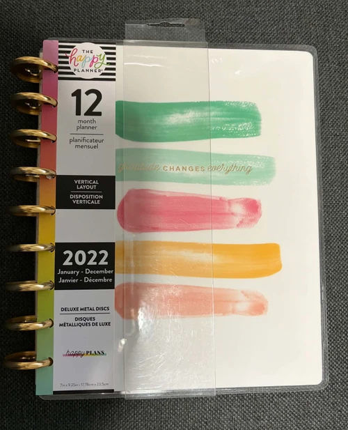 ***OUTDATED*** The Happy Planner - Me and My Big Ideas - Classic Happy Planner - 2022 DELUXE Gratitude Changes Everything - 12 Months (Dated, Vertical)